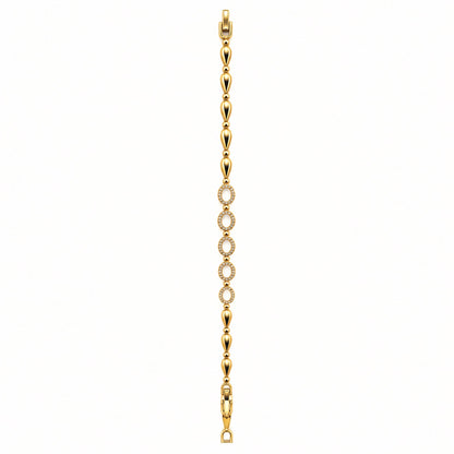 Front view of Gilded Marquise Link Bracelet gold-tone oval link bracelet