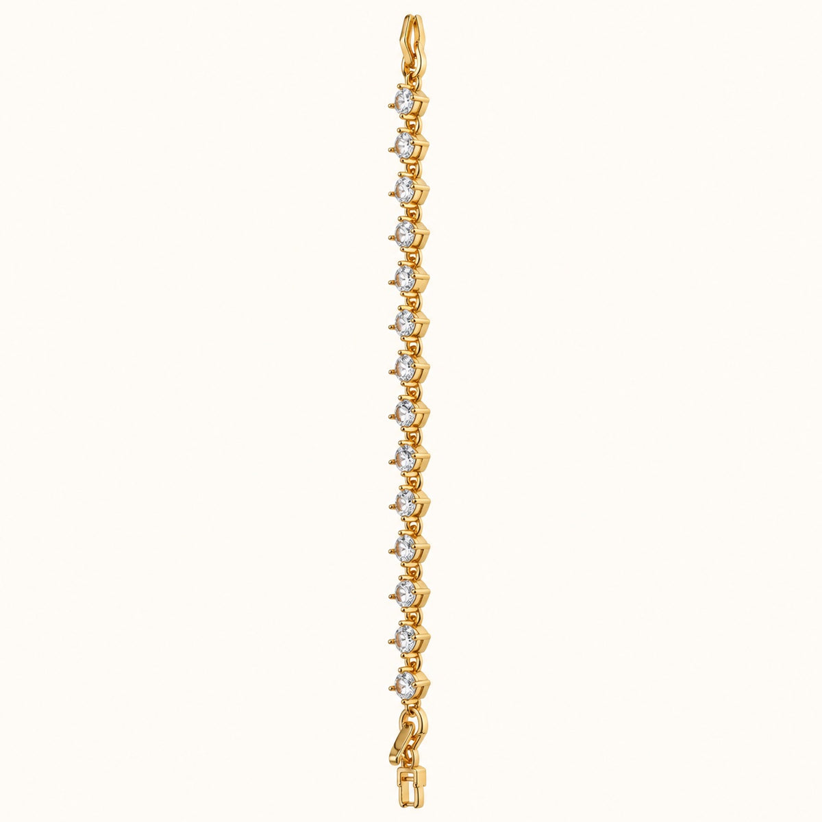 Front view of Sparkling CZ Link Bracelet gold-tone bracelet