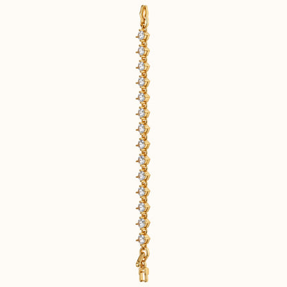 Front view of Sparkling CZ Link Bracelet gold-tone bracelet