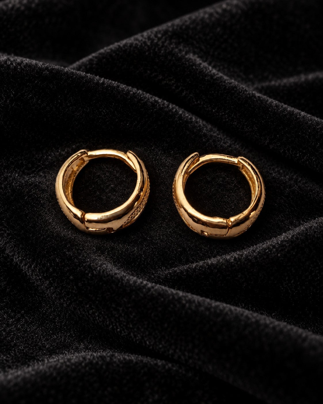 ZILURA Everyday Gold Huggie Hoops - gold-tone artificial earrings